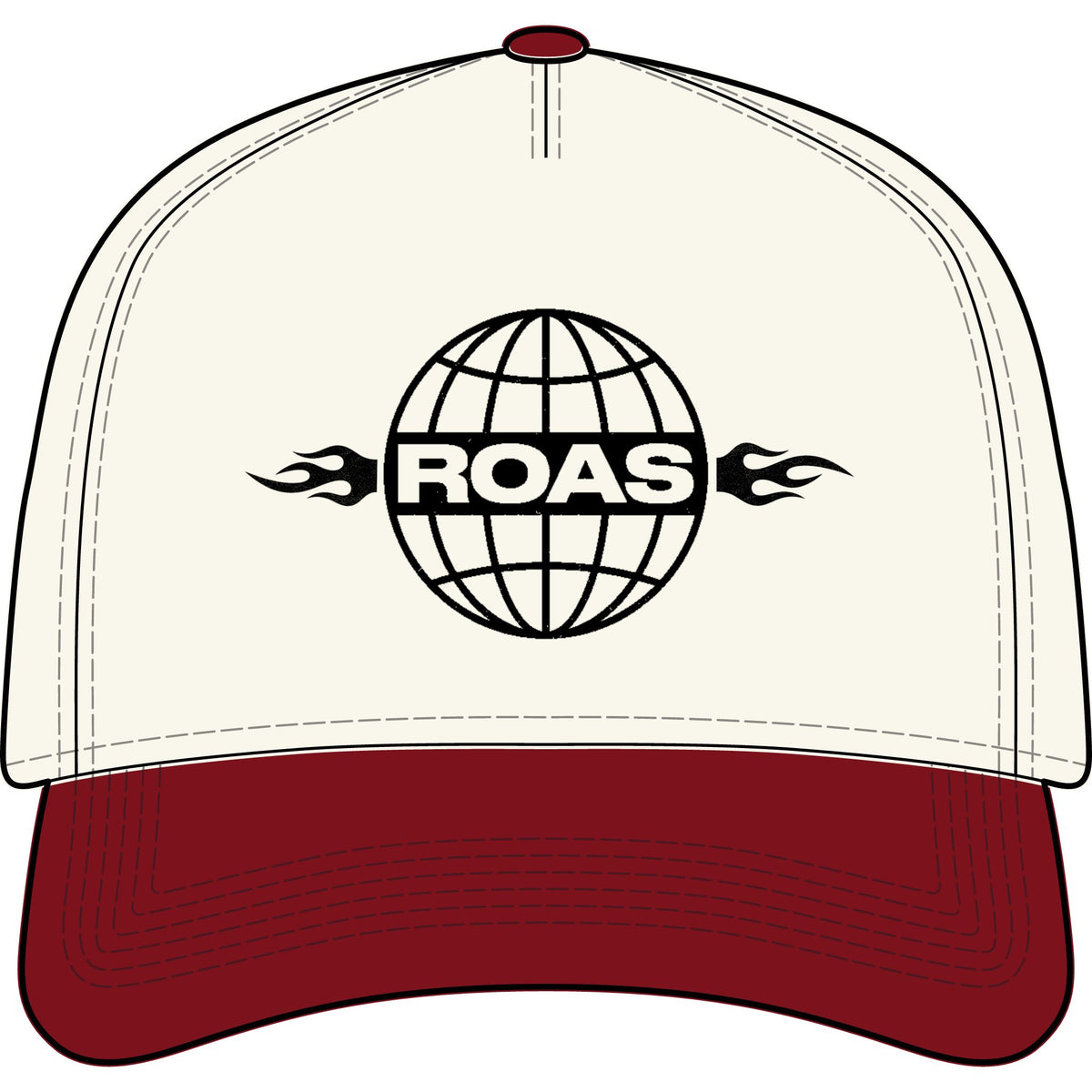 ROAS Flame Globe Two-Tone Cap