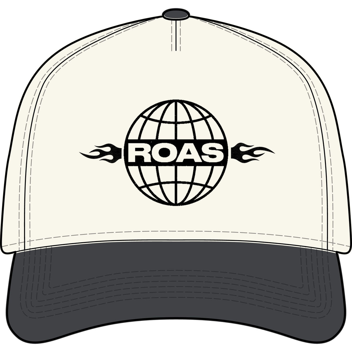 ROAS Flame Globe Two-Tone Cap