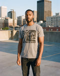 The Built From The Trash Up Tee, worn