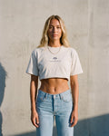 The Tiny CAC Club Crop, worn