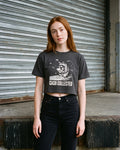 The Cash Collected Crop Tee, worn