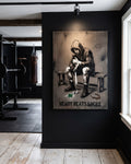 Ready Beats Lucky canvas, hanging