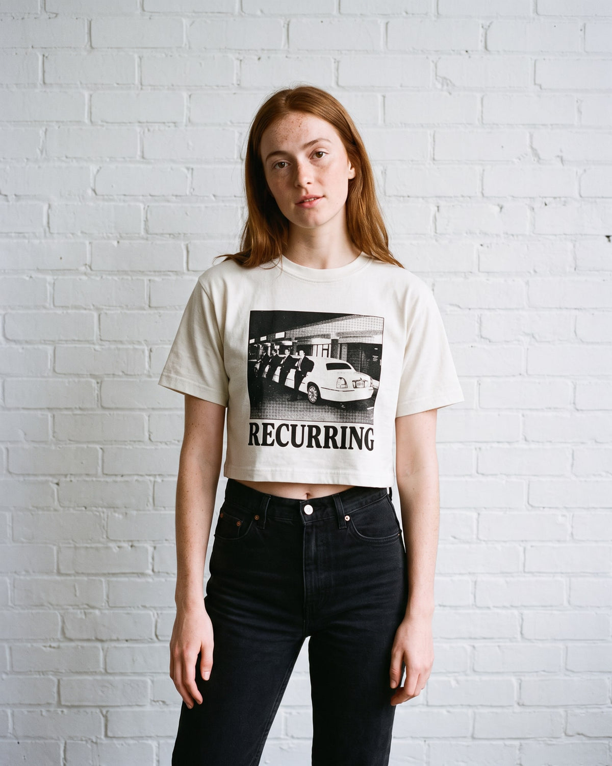 The Recurring Crop Tee, worn