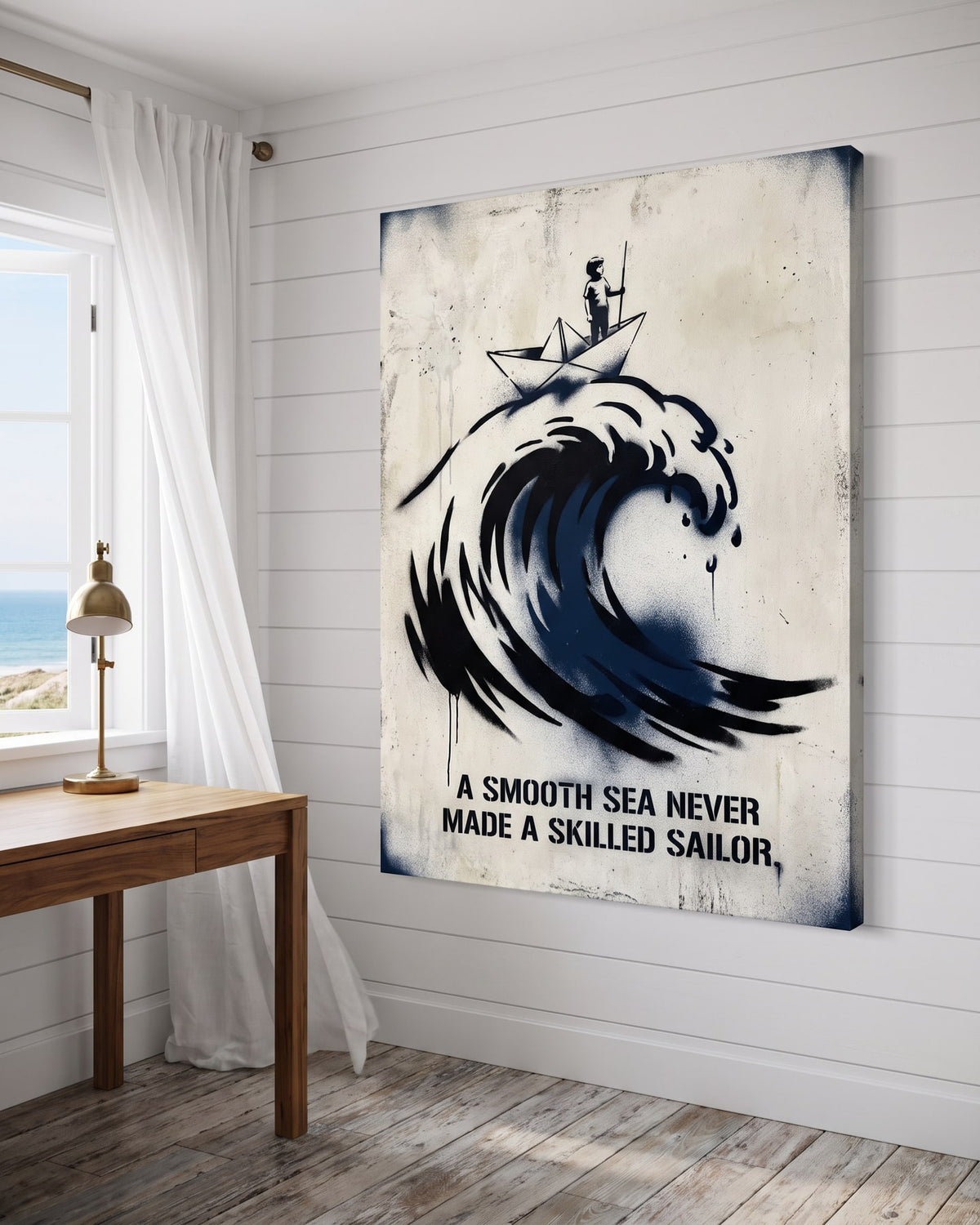 Skilled Sailor canvas, hanging
