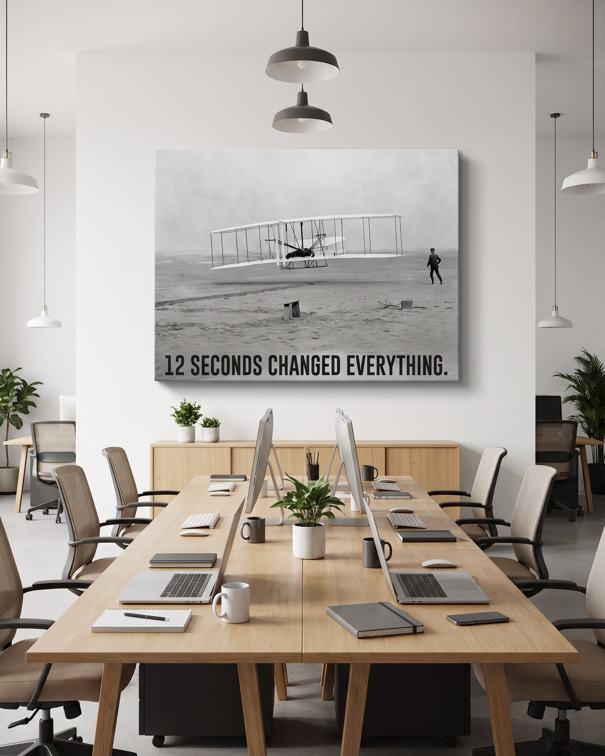 Twelve Seconds canvas, hanging