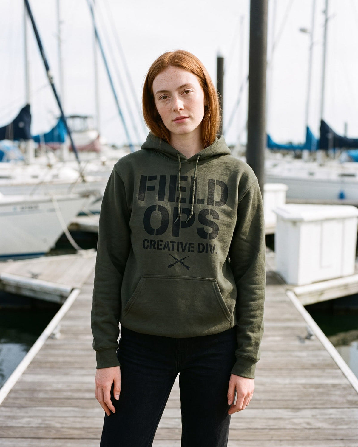 The Field Ops Camo Hoodie, worn