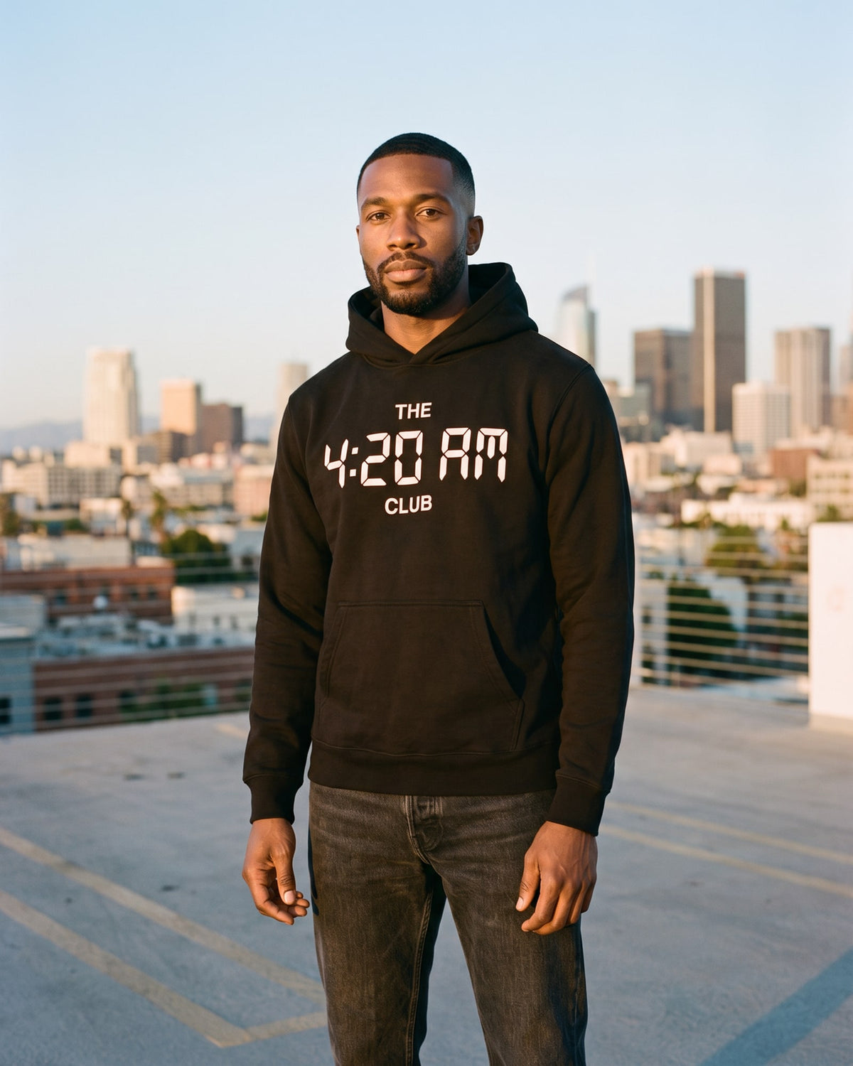 The 4:20 AM Club Hoodie, worn