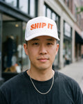 The Ship It Cap, worn