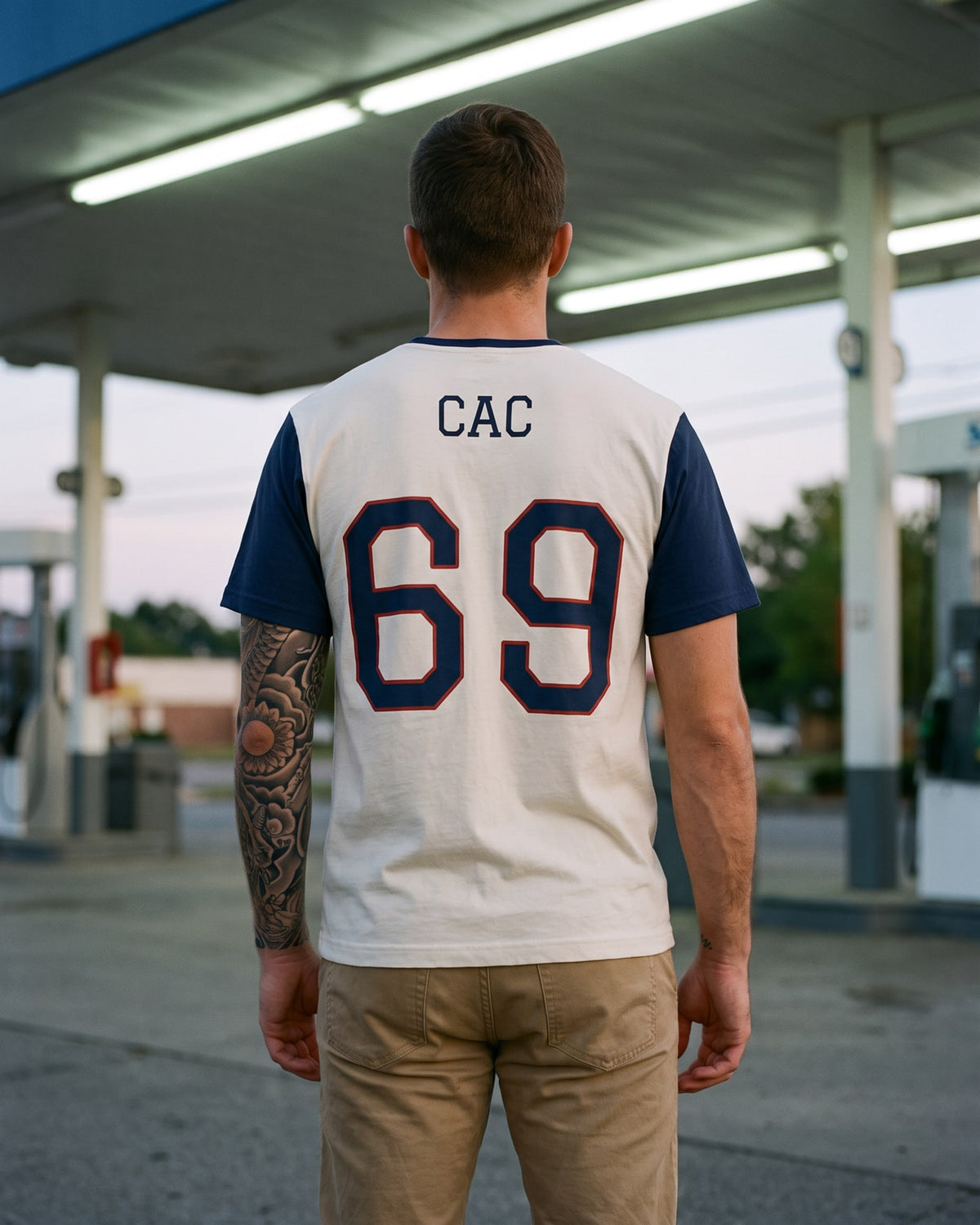 The ROAS 69 Football Jersey, worn