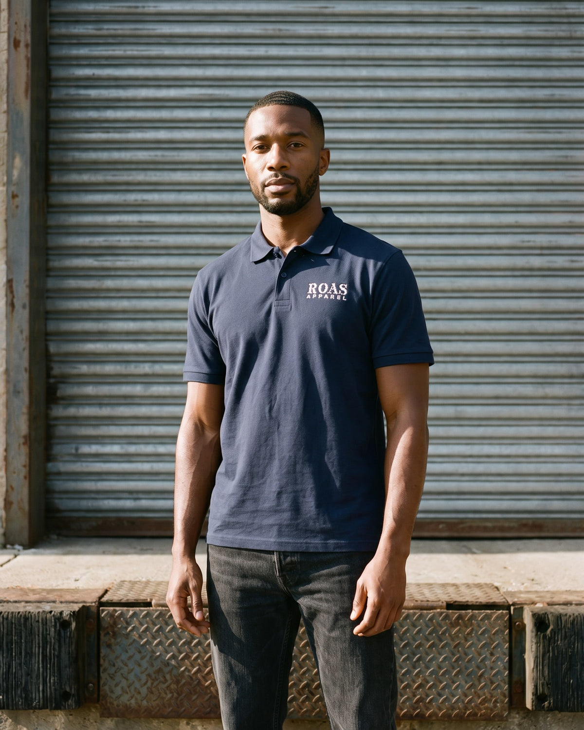 The ROAS Yacht Club Polo, worn front