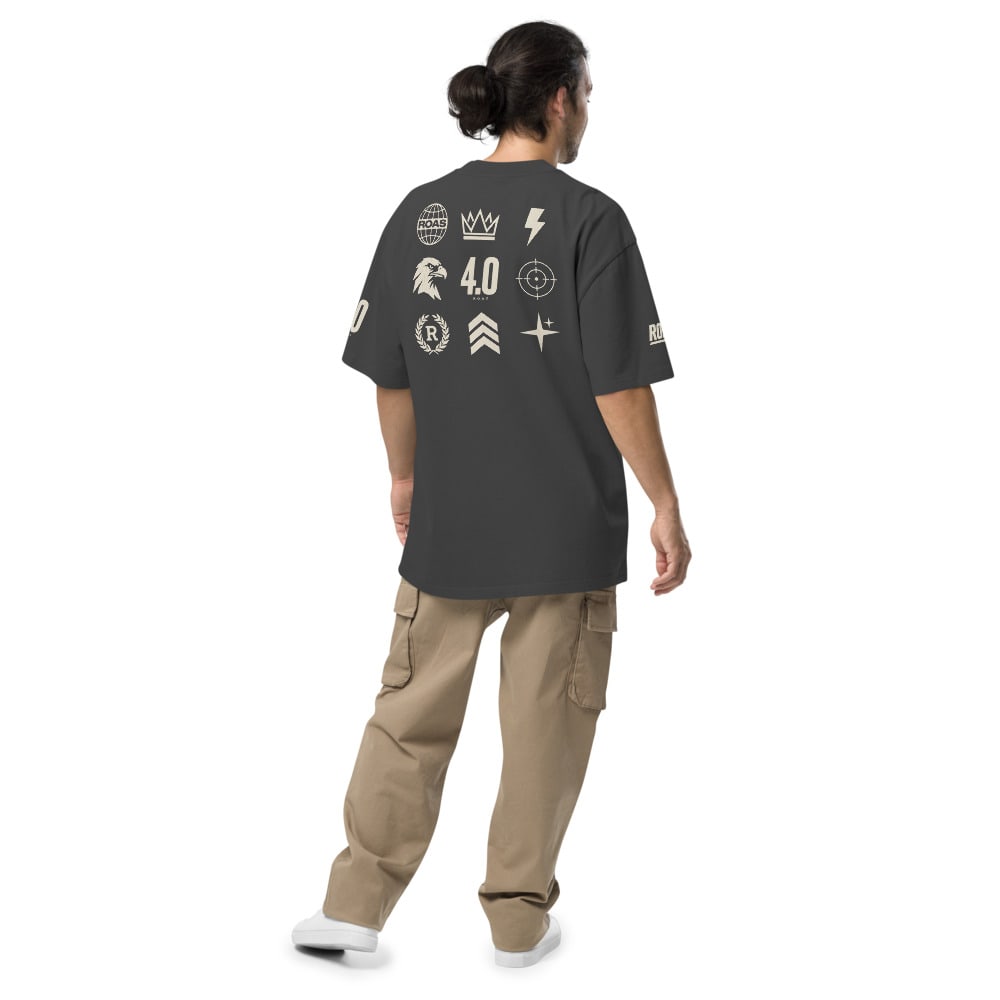 Symbol Grid Tee, on body, back