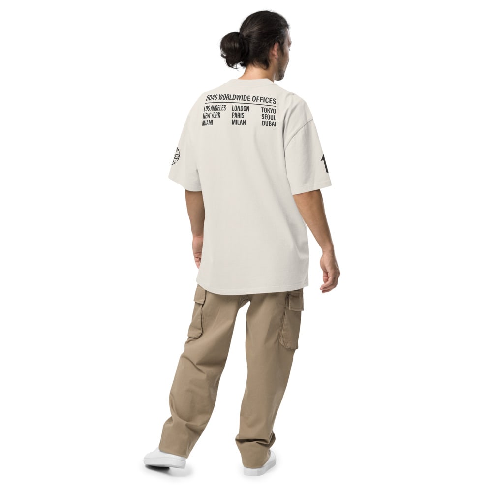 Worldwide Stamp Tee, on body, back
