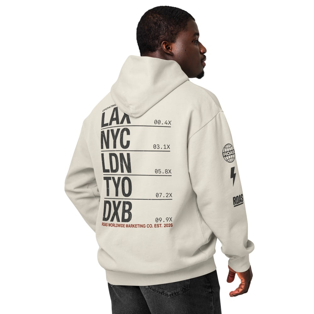 Worldwide Offices Hoodie, on body, back