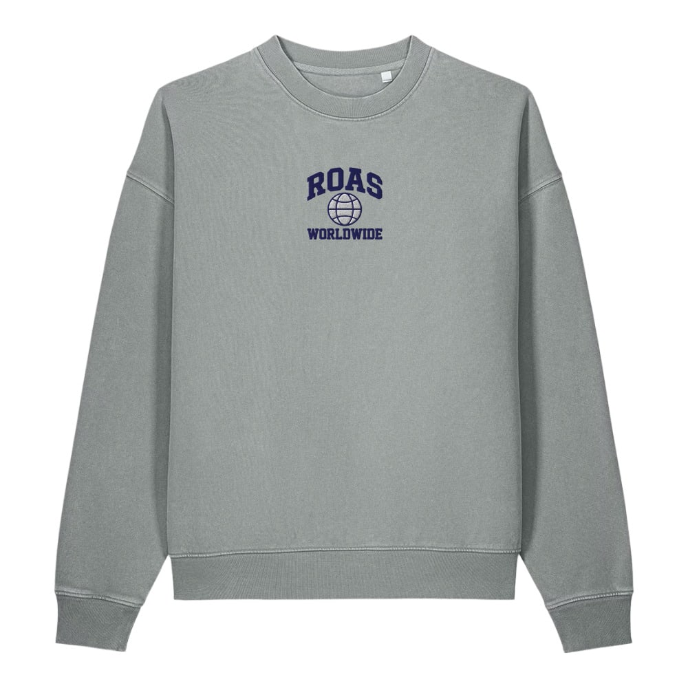 Worldwide Embroidered Crewneck, front