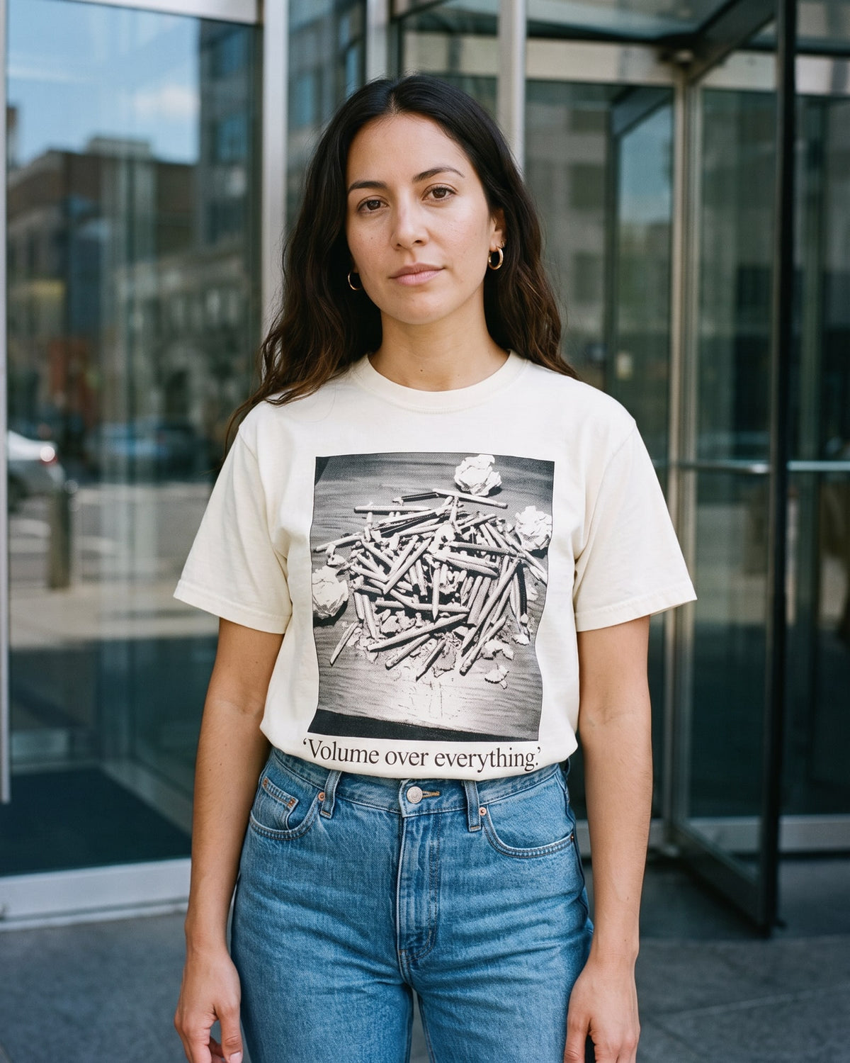 The Volume Tee, worn