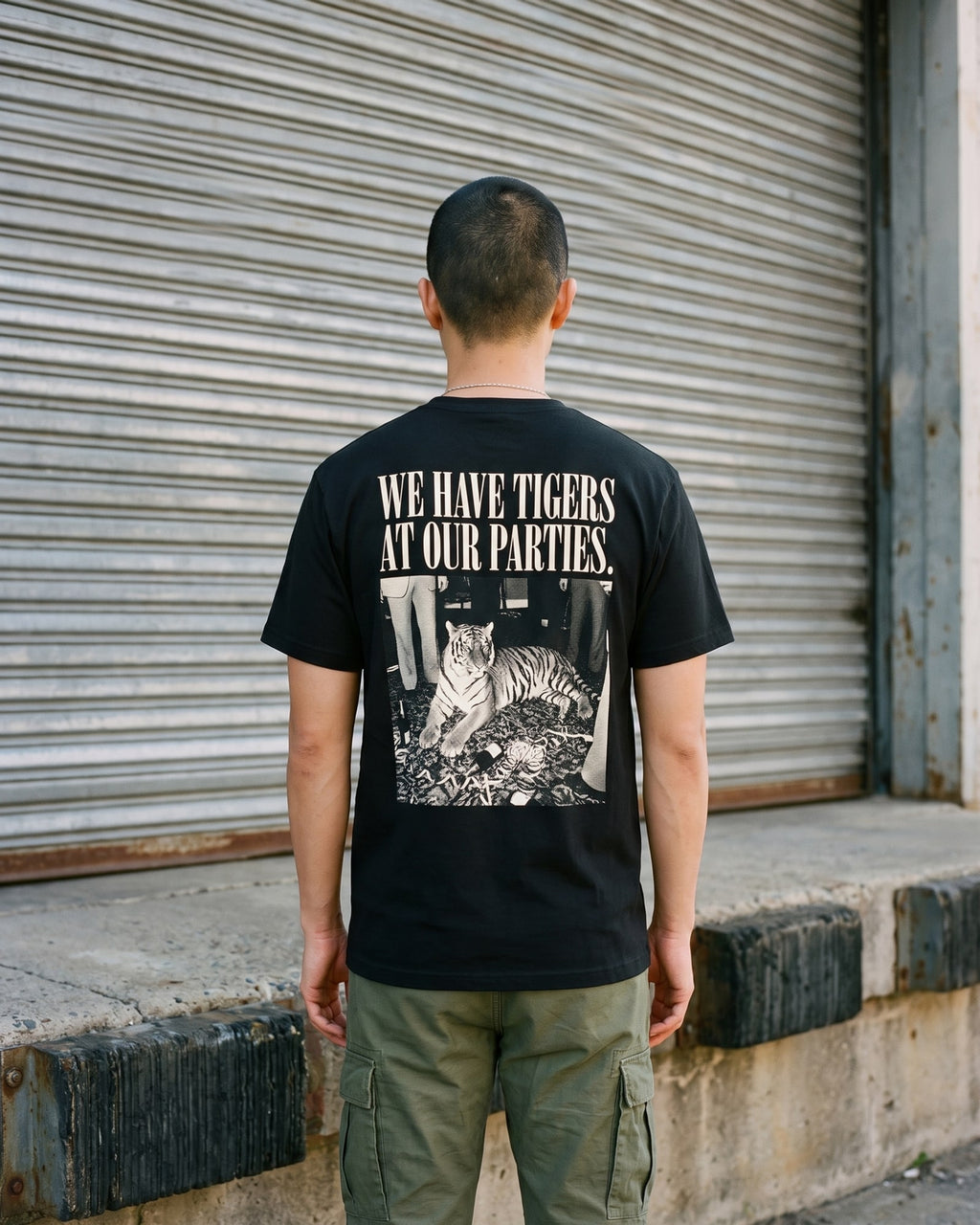The Tigers At Our Parties Tee, worn