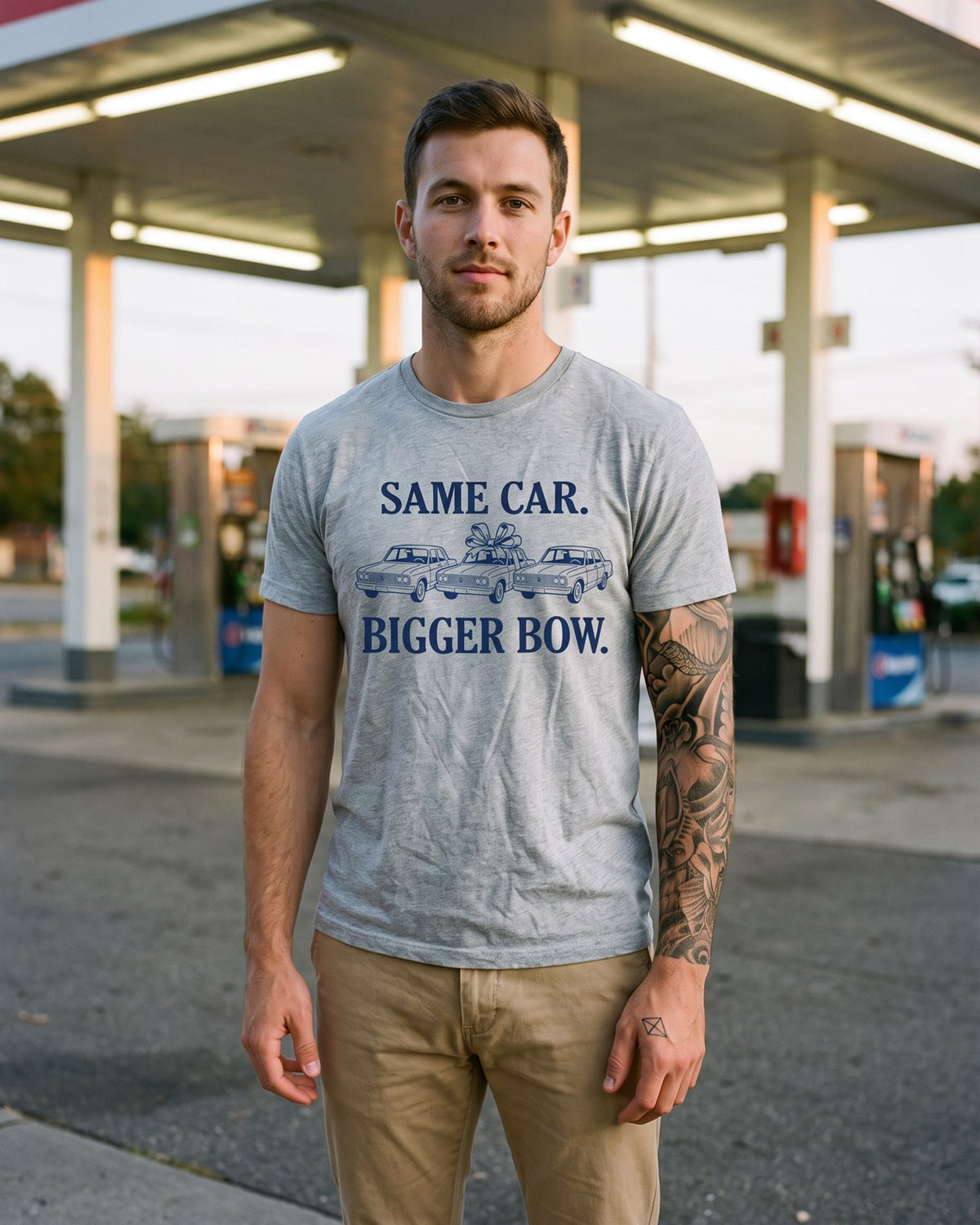 The Same Car Tee, worn