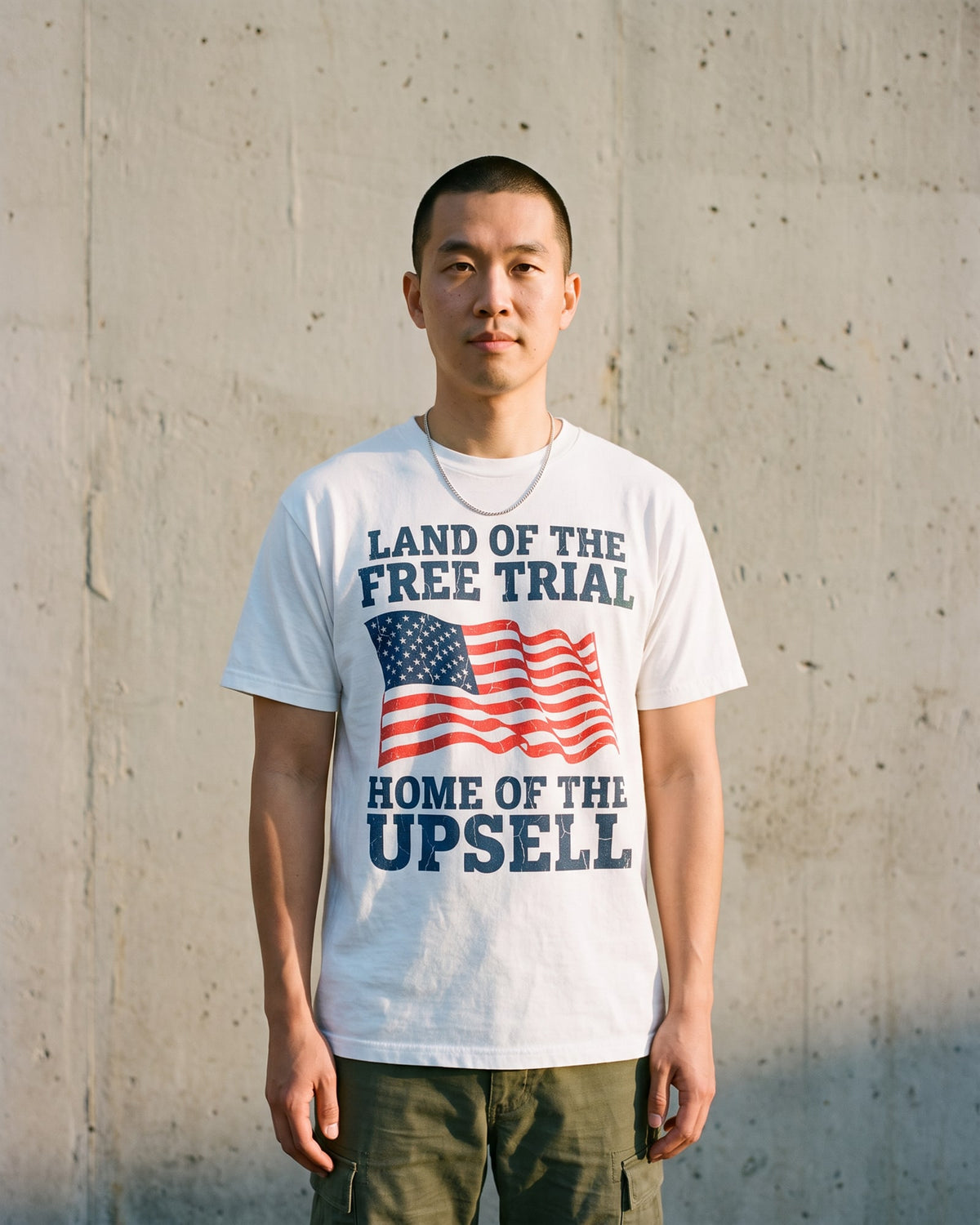 The Land Of The Free Trial Tee, worn