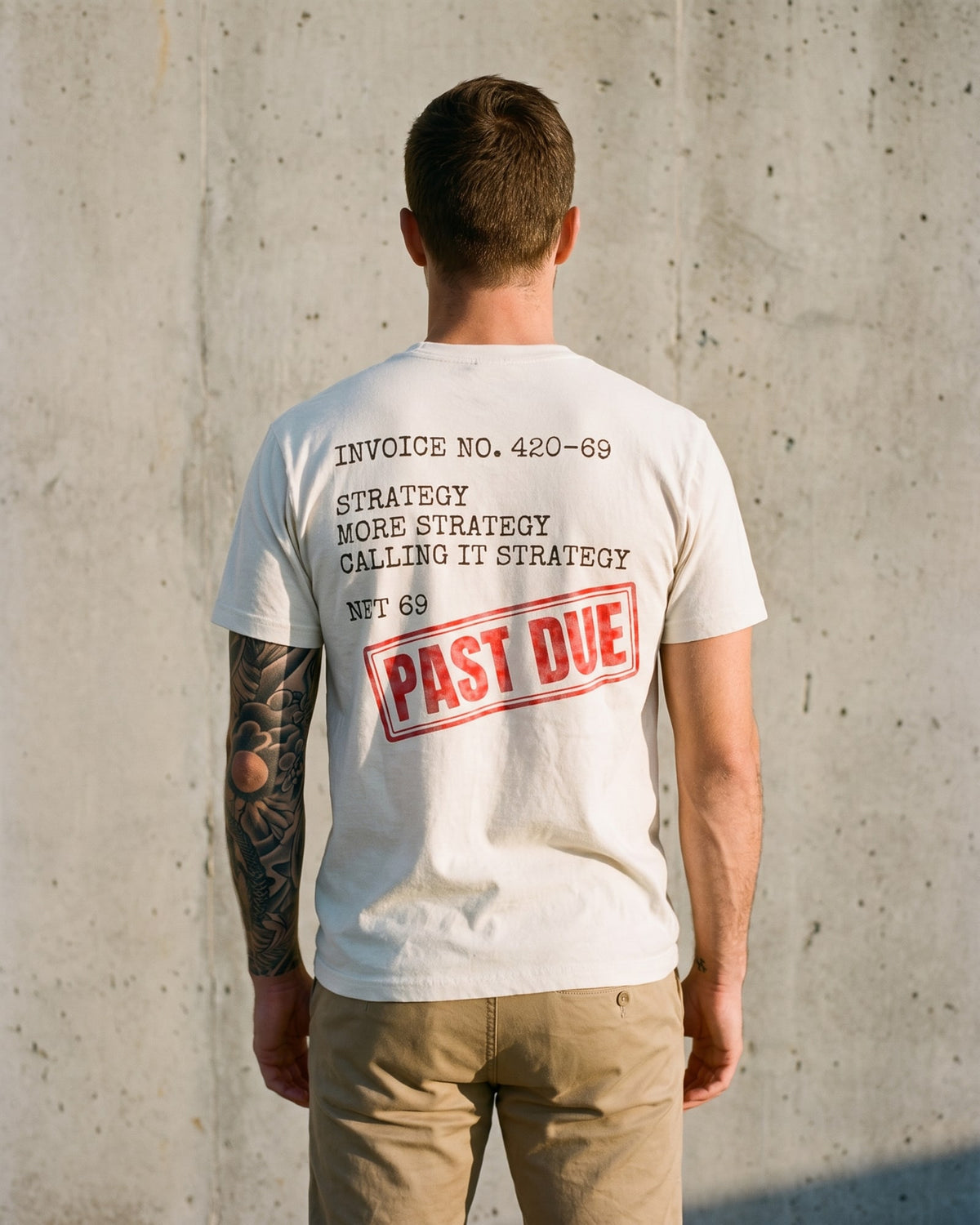The Net 69 Invoice Tee, worn
