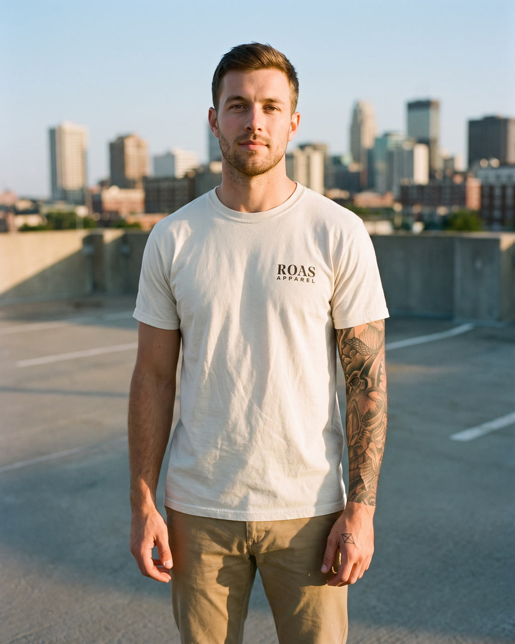 The Net 69 Invoice Tee, worn front