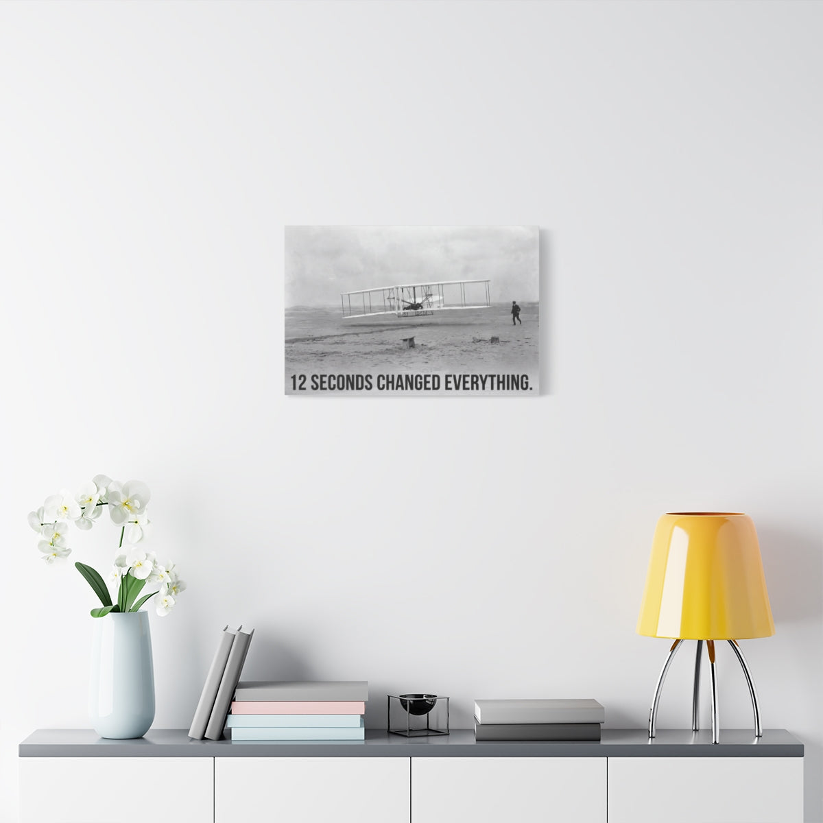 Twelve Seconds canvas, 24 in x 16 in (Horizontal), on a wall
