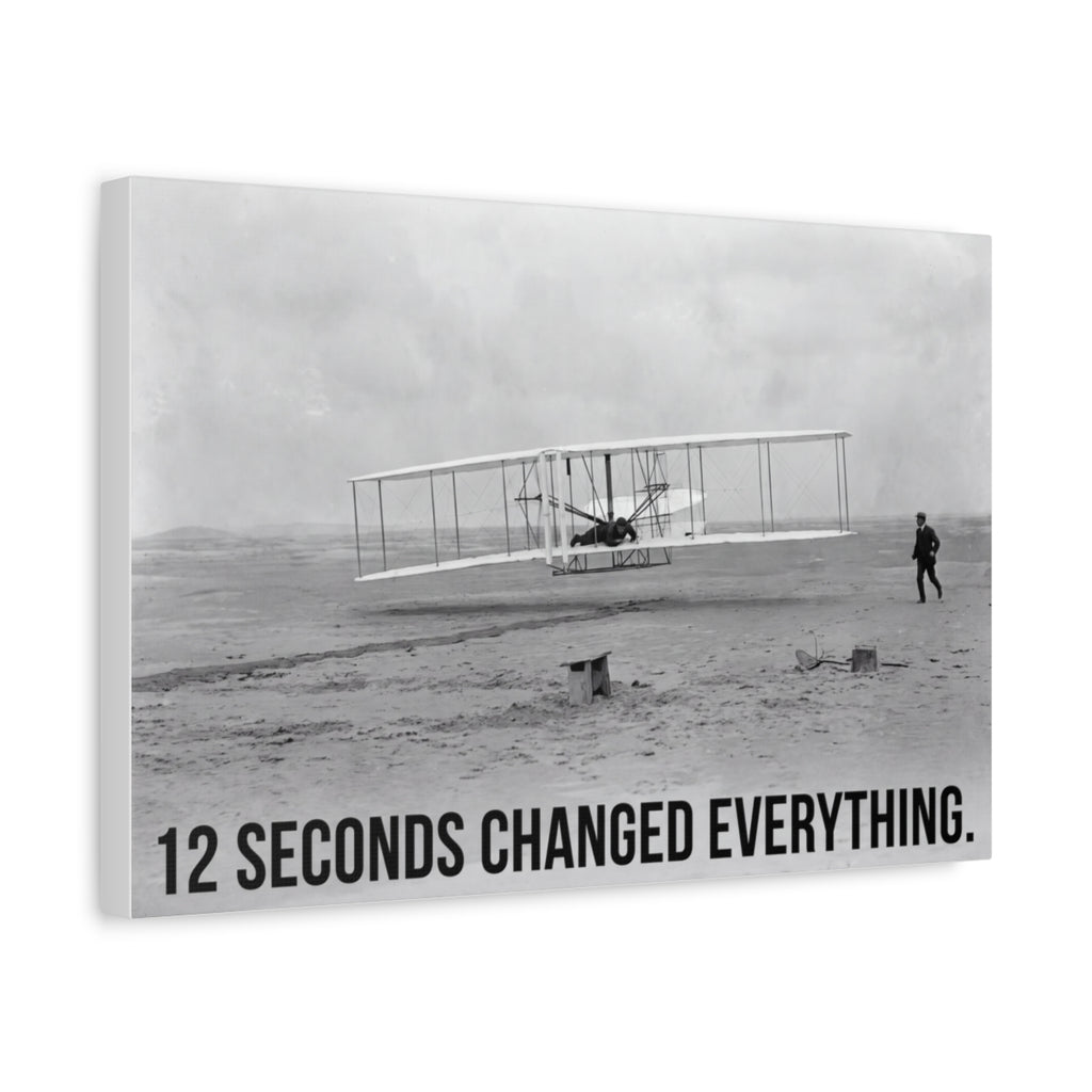 Twelve Seconds canvas, 18 in x 12 in (Horizontal), side