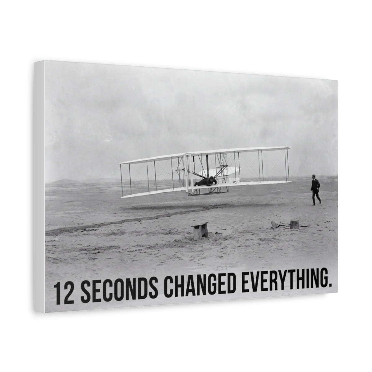 Twelve Seconds canvas, 18 in x 12 in (Horizontal), side