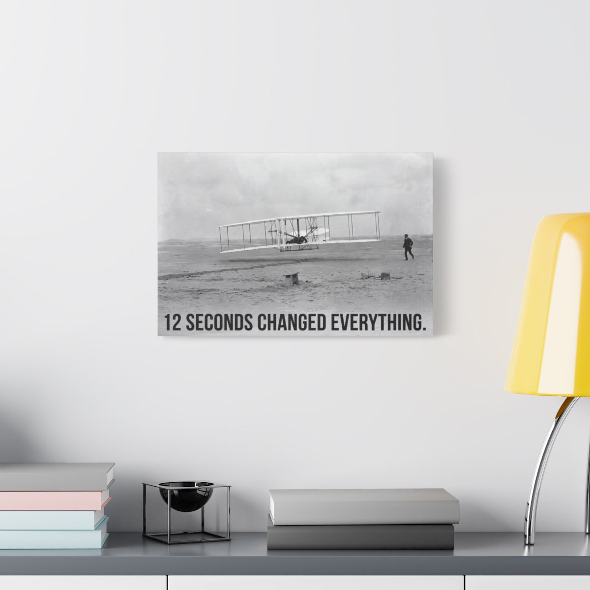 Twelve Seconds canvas, 18 in x 12 in (Horizontal), on a wall