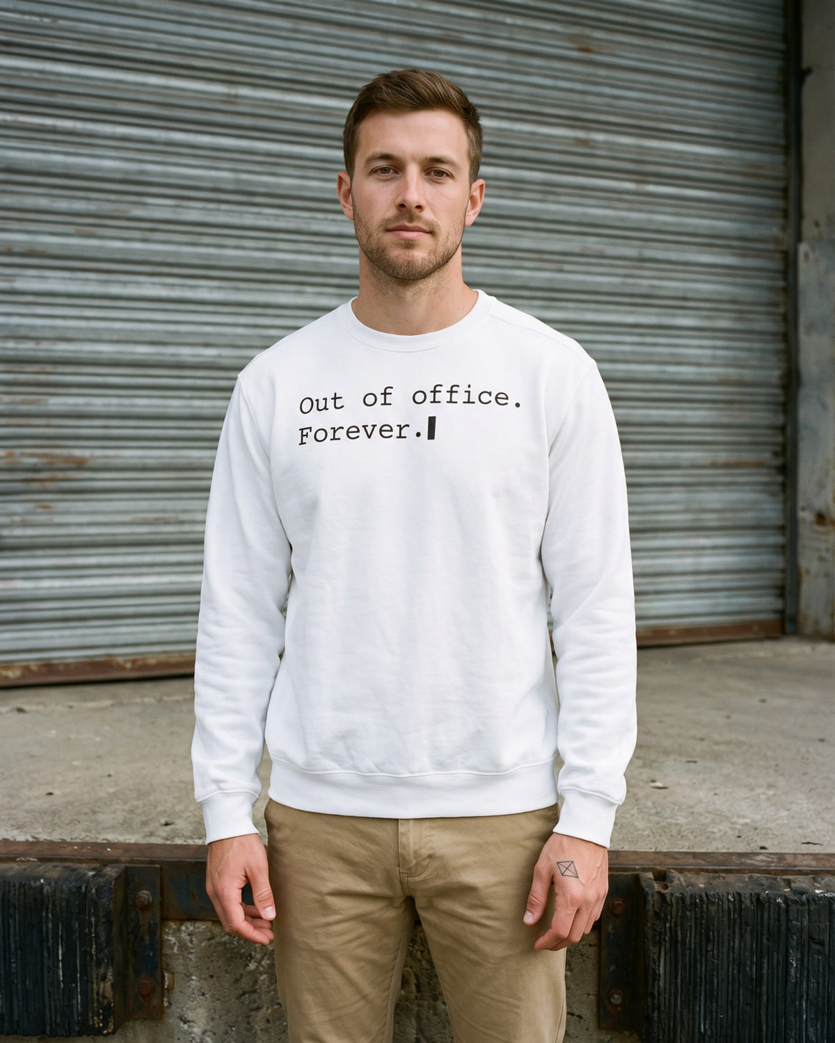 The Out Of Office Crewneck, worn